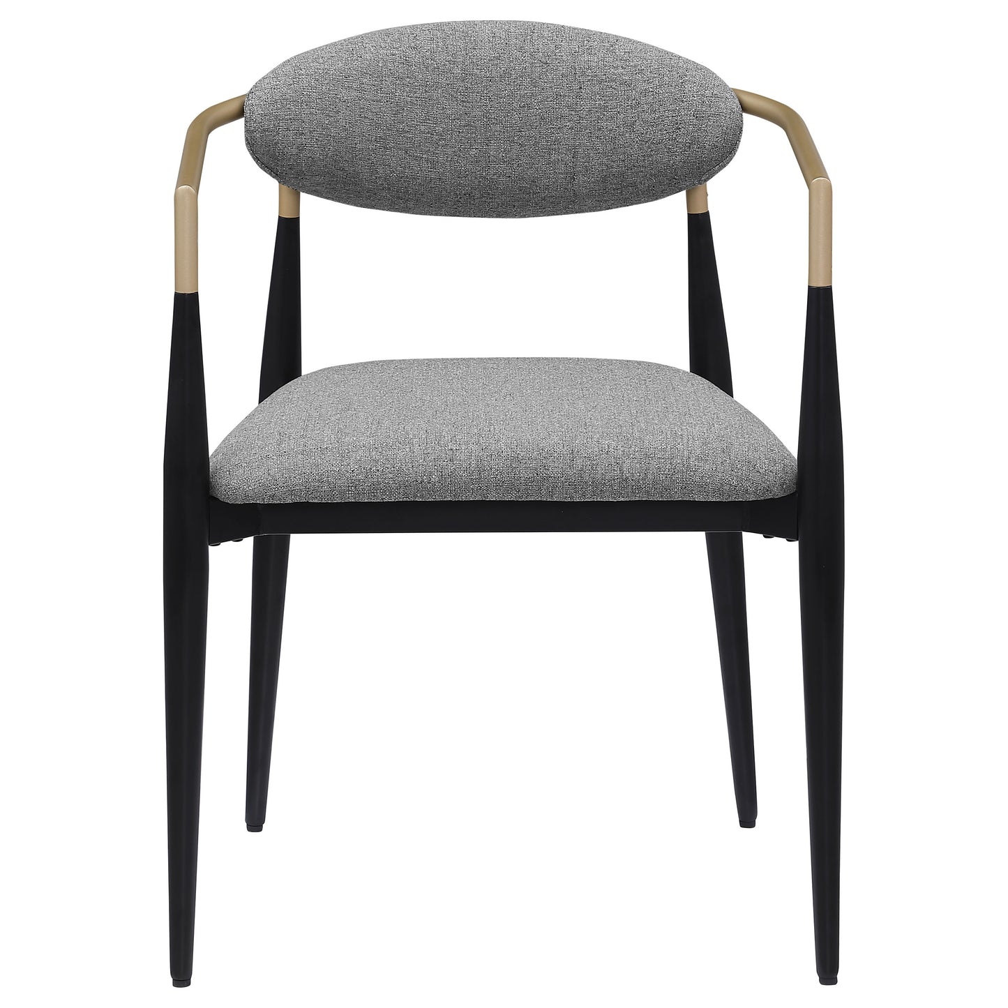 Bradbury Fabric Upholstered Dining Arm Chair Grey (Set of 2)