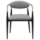 Bradbury Fabric Upholstered Dining Arm Chair Grey (Set of 2)
