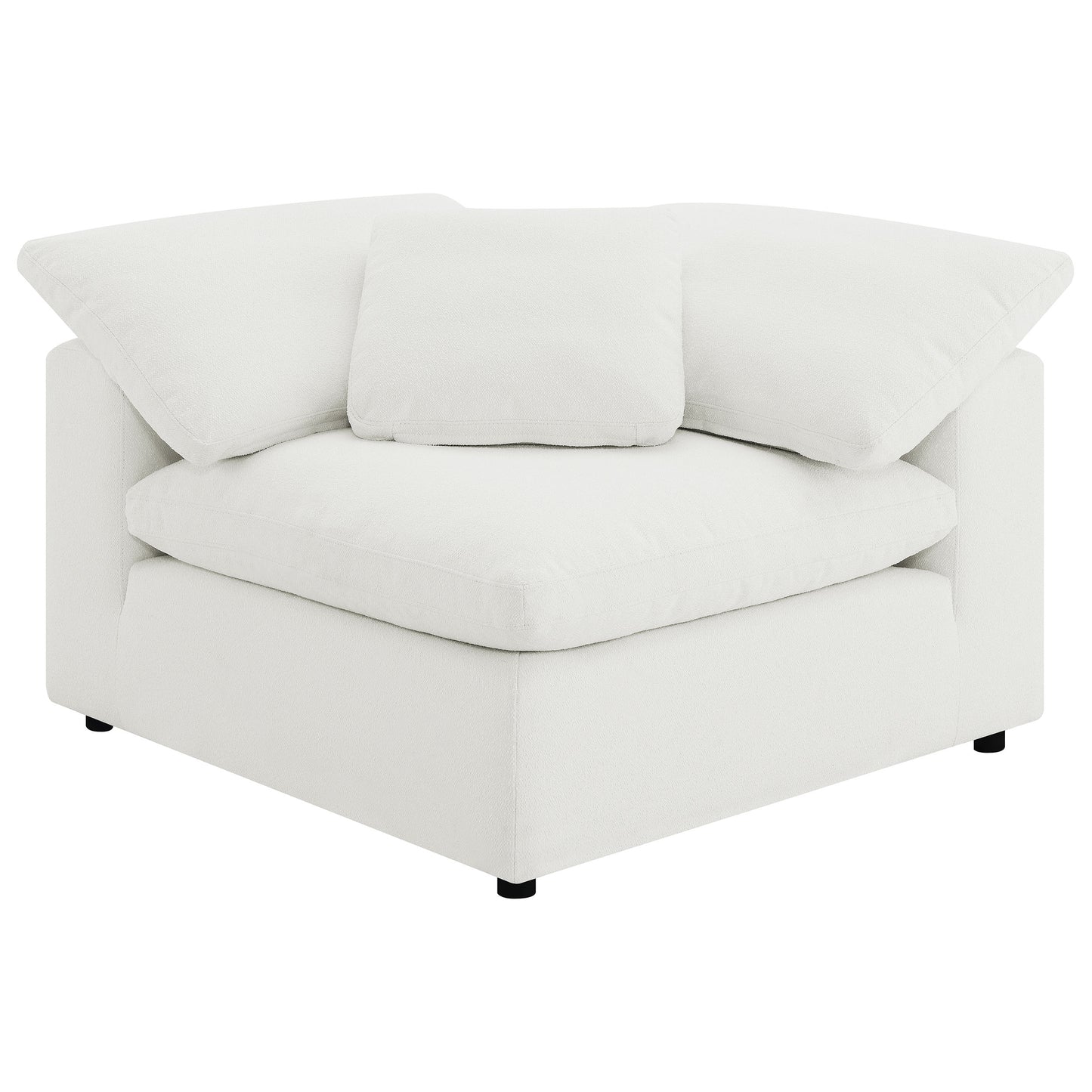 Raleigh 6-piece Boucle Upholstered Modular Sectional Ivory - Discount Furniture Connection