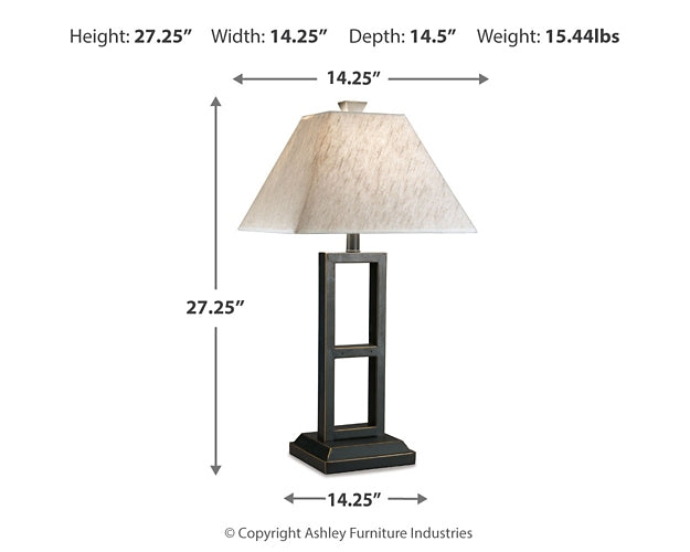 Deidra Metal Table Lamp (2/CN) - Discount Furniture Connection