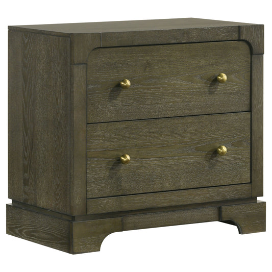 Gran Park 2-drawer Nightstand Bedside Table Dark Cocoa - Discount Furniture Connection