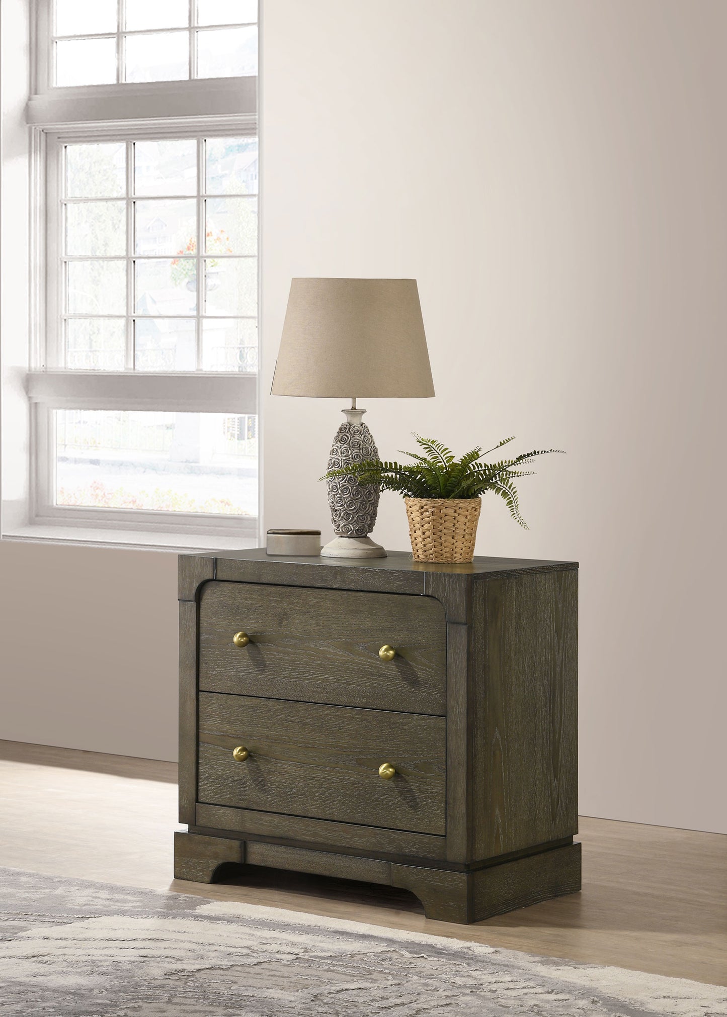 Gran Park 2-drawer Nightstand Bedside Table Dark Cocoa - Discount Furniture Connection