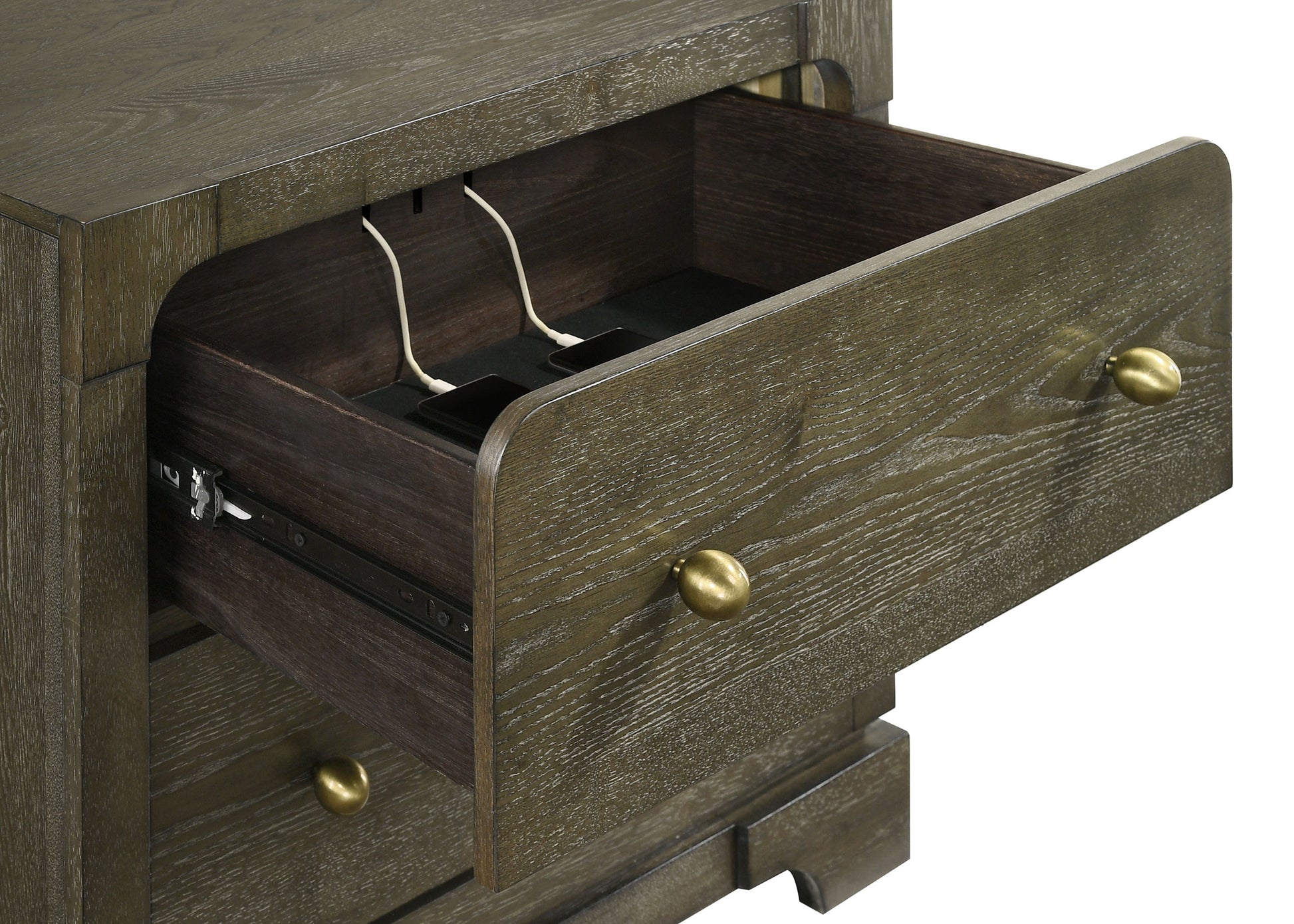 Gran Park 2-drawer Nightstand Bedside Table Dark Cocoa - Discount Furniture Connection