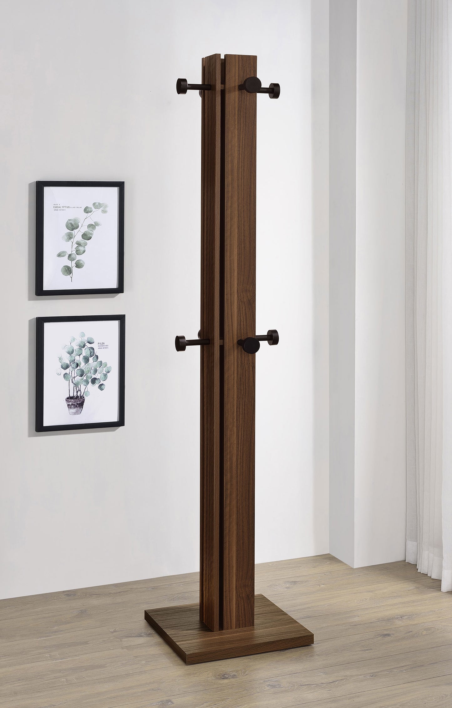 Rikkie Engineered Wood Coat Rack Walnut - Discount Furniture Connection