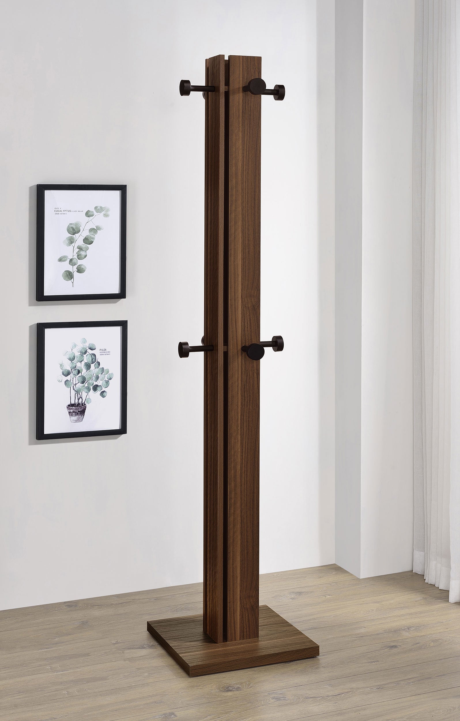 Rikkie Engineered Wood Coat Rack Walnut - Discount Furniture Connection