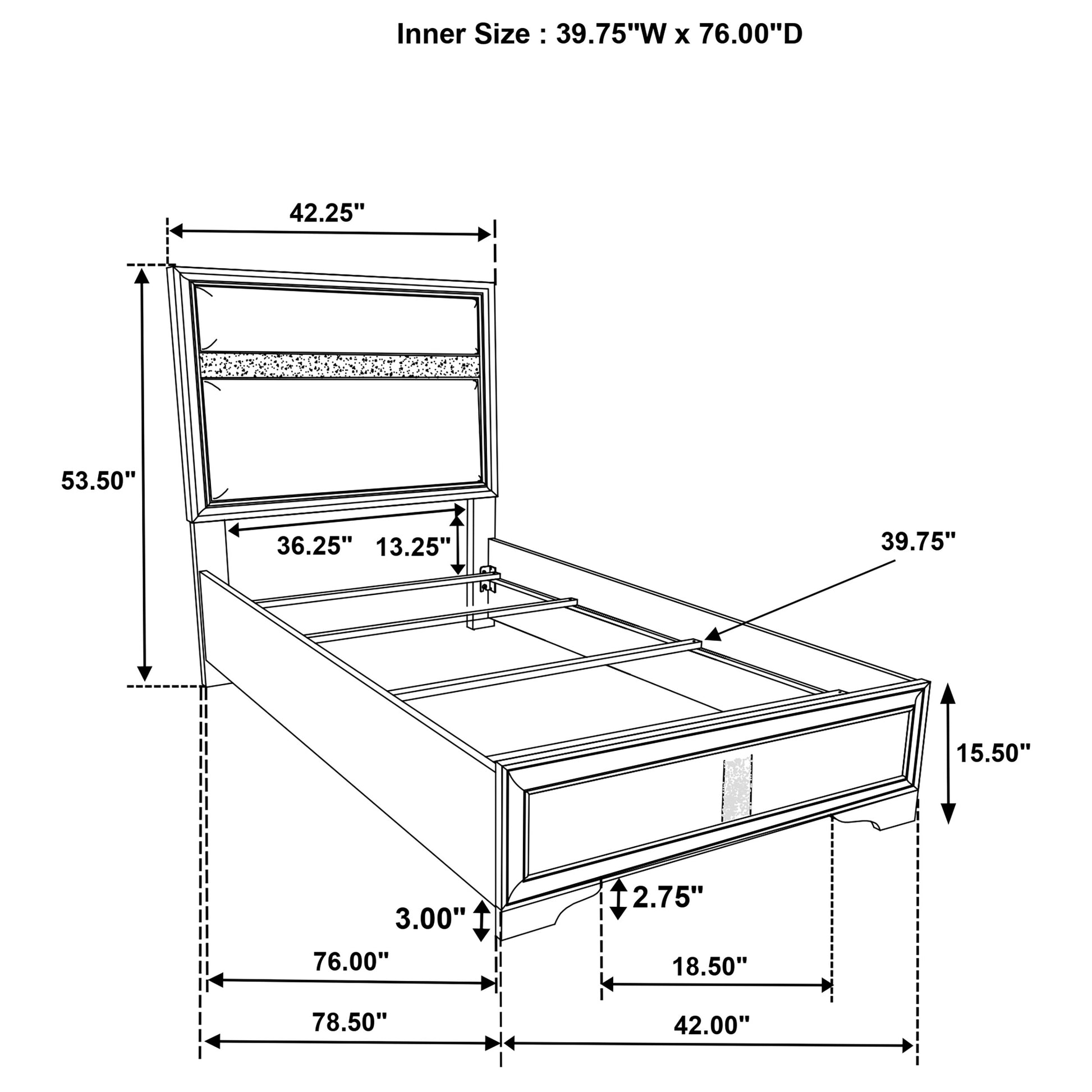 Miranda 5-piece Twin Bedroom Set White - Discount Furniture Connection