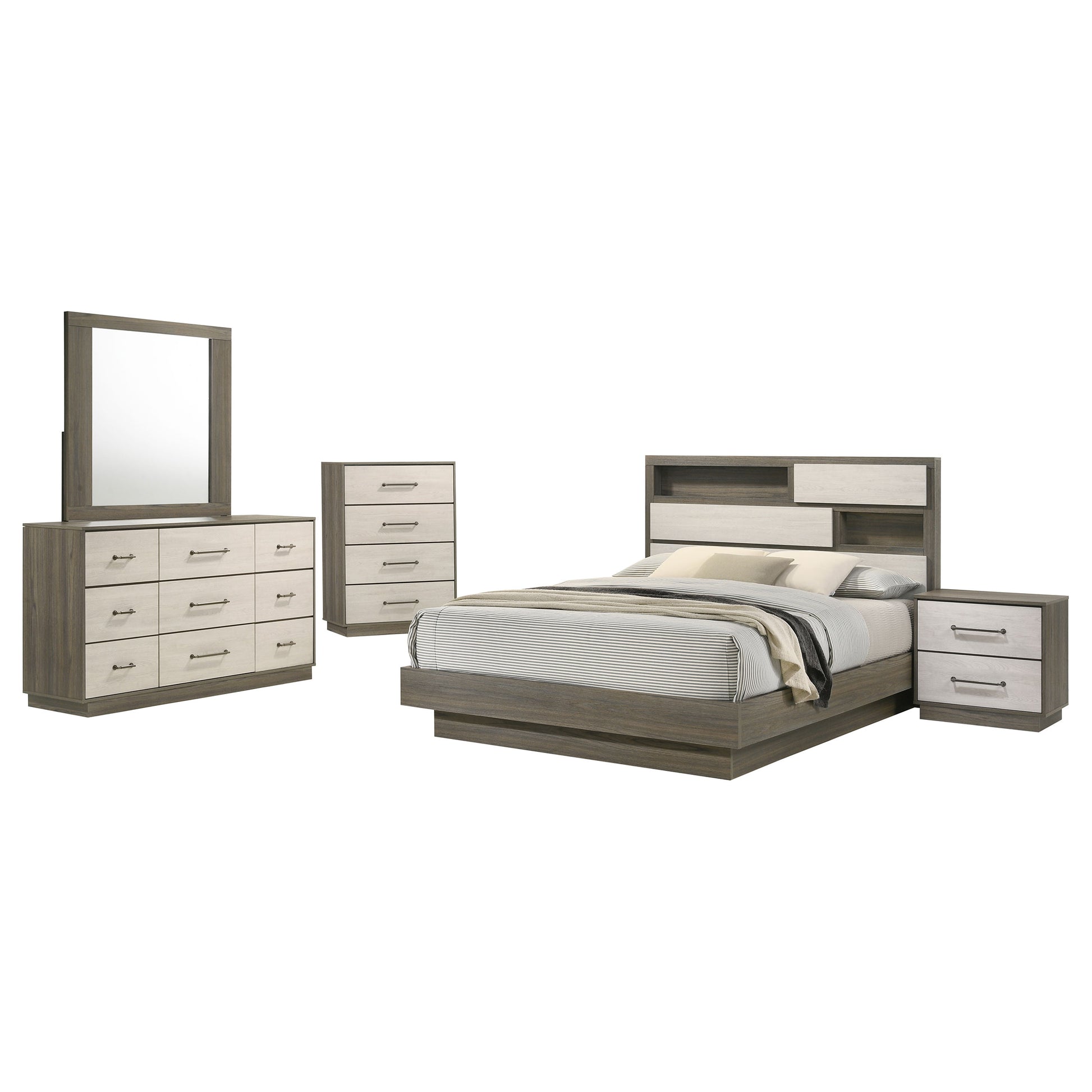 Fenwick 5-piece California King Bedroom Set Grey Oak - Discount Furniture Connection