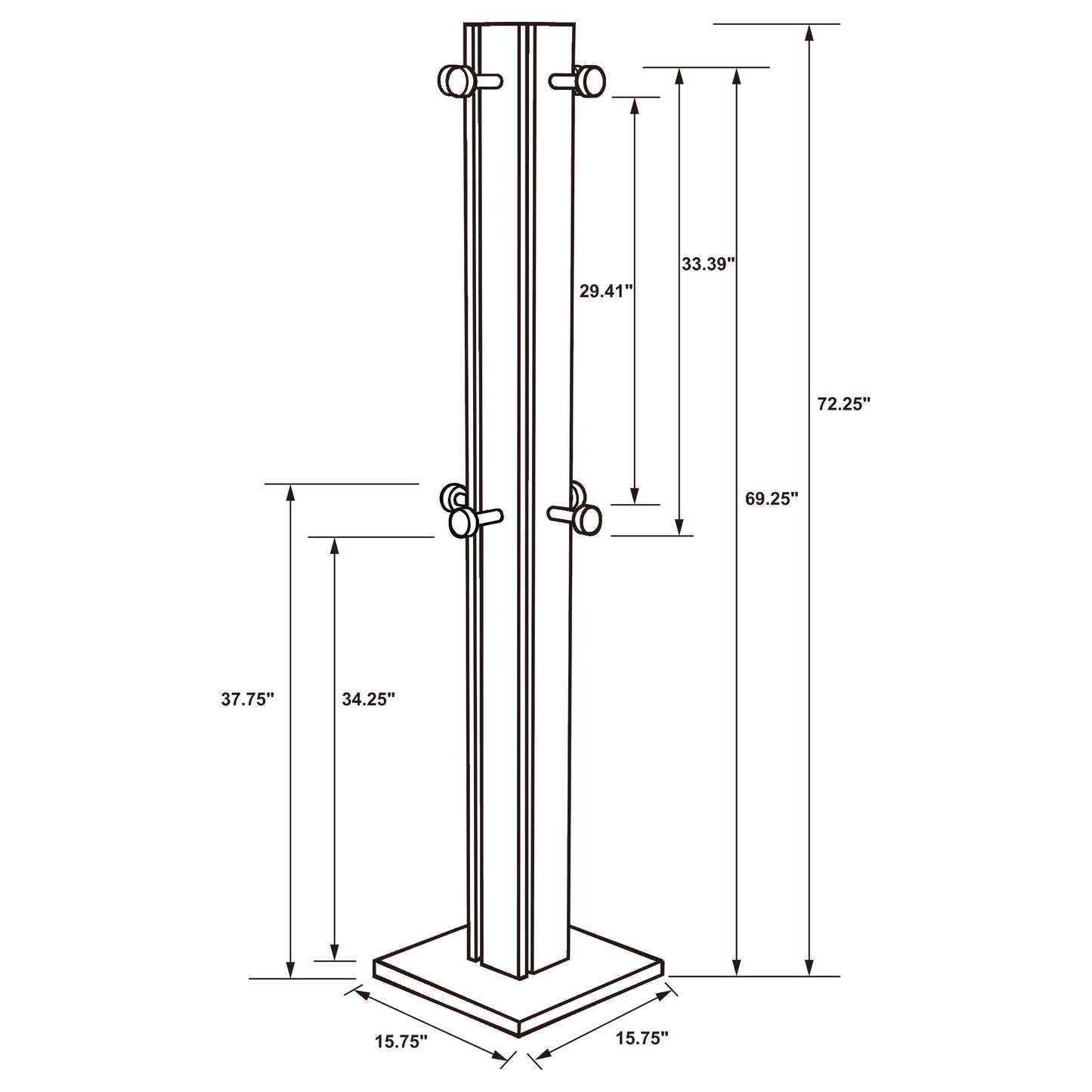 Rikkie Engineered Wood Coat Rack Walnut - Discount Furniture Connection