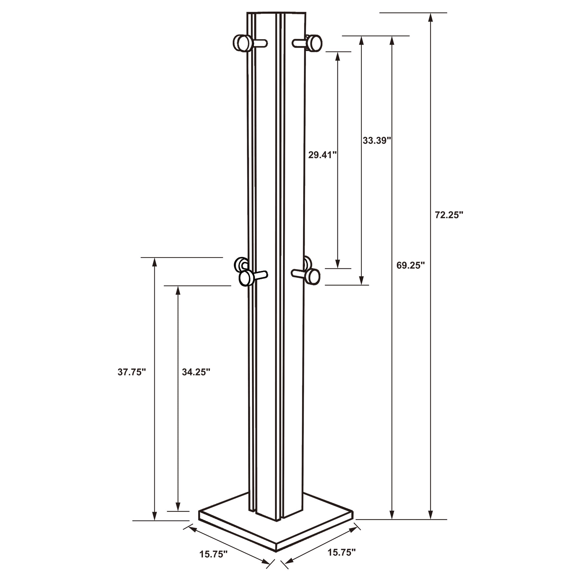 Rikkie Engineered Wood Coat Rack Walnut - Discount Furniture Connection