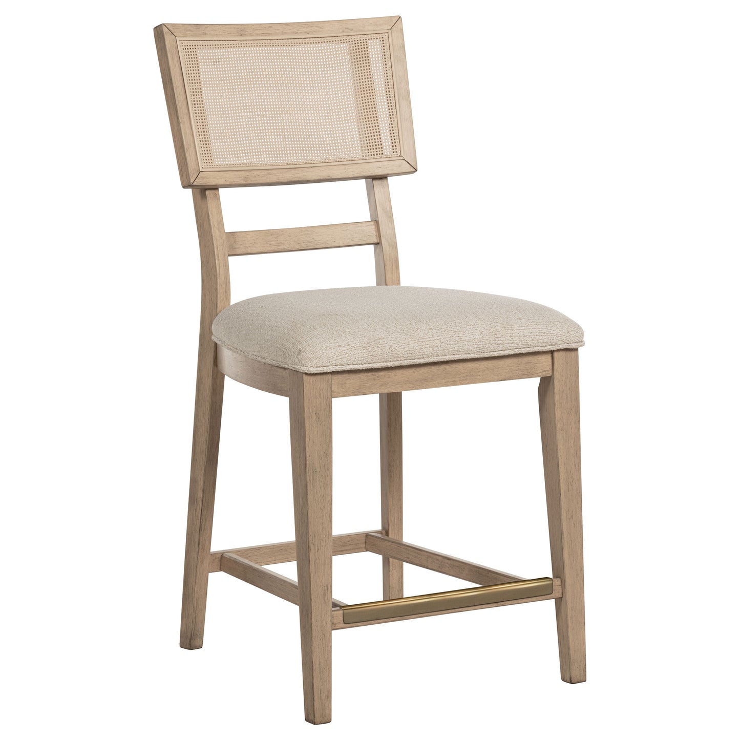 Kailani Rattan Cane Counter Side Chair Beige Oak (Set of 2) - Discount Furniture Connection