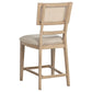 Kailani Rattan Cane Counter Side Chair Beige Oak (Set of 2) - Discount Furniture Connection