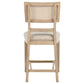 Kailani Rattan Cane Counter Side Chair Beige Oak (Set of 2) - Discount Furniture Connection