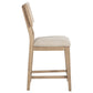 Kailani Rattan Cane Counter Side Chair Beige Oak (Set of 2) - Discount Furniture Connection