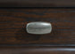 Andover 6-drawer Tempered Glass Door Chest Dark Oak