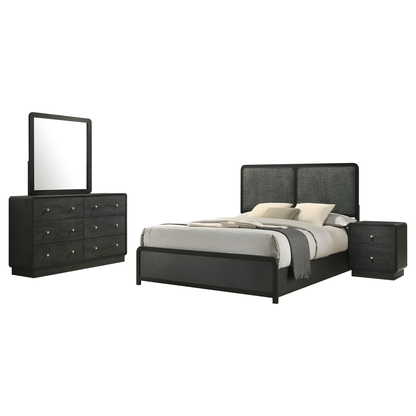 Cavelle 4-piece Eastern King Bedroom Set Black - Discount Furniture Connection