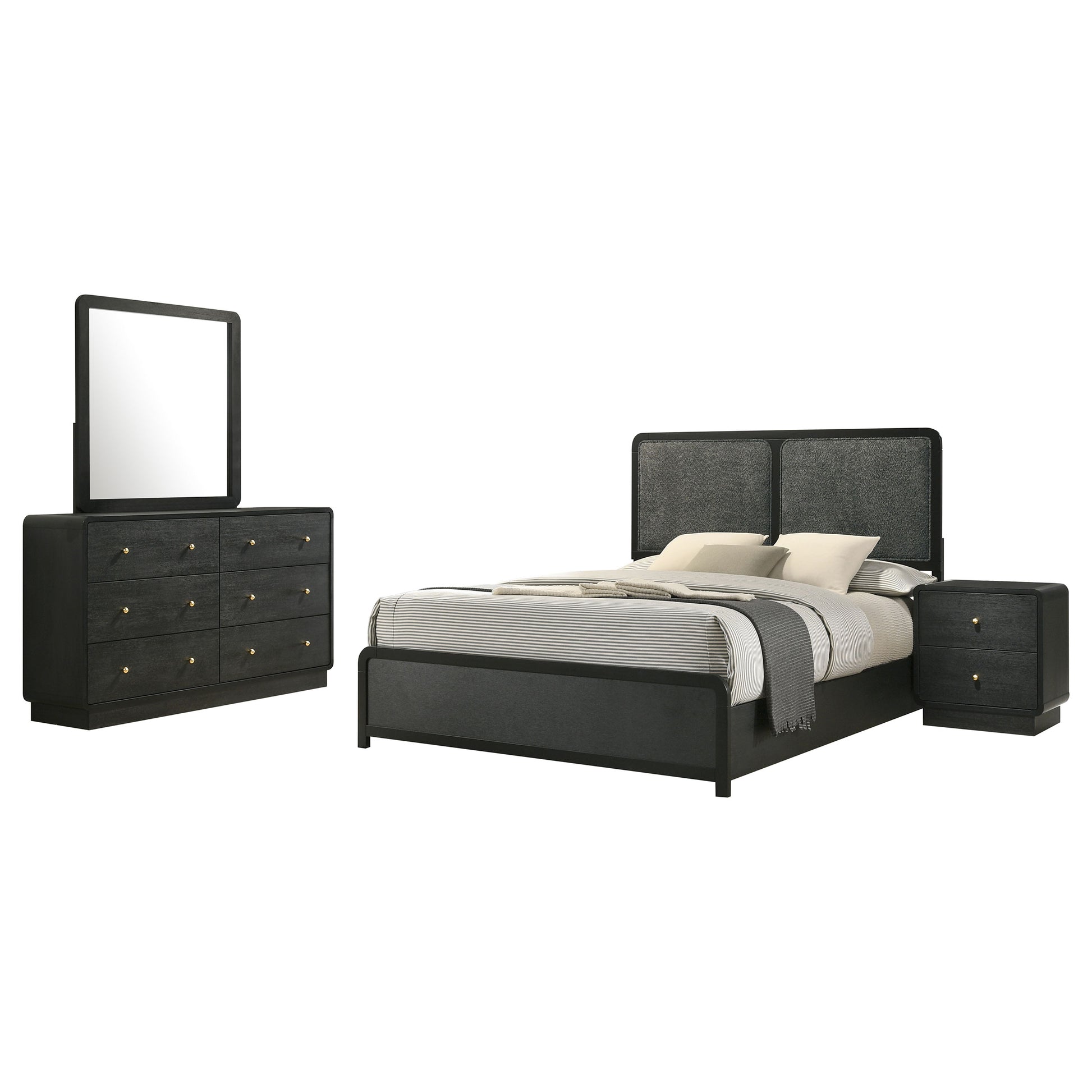 Cavelle 4-piece Eastern King Bedroom Set Black - Discount Furniture Connection