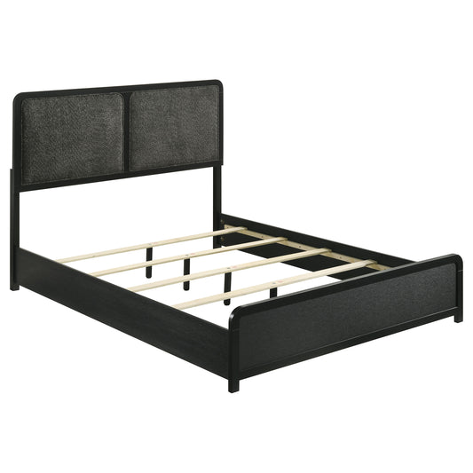 Cavelle 51-inch Upholstered Queen Bed Black - Discount Furniture Connection