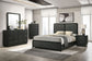 Cavelle 51-inch Upholstered Queen Bed Black - Discount Furniture Connection