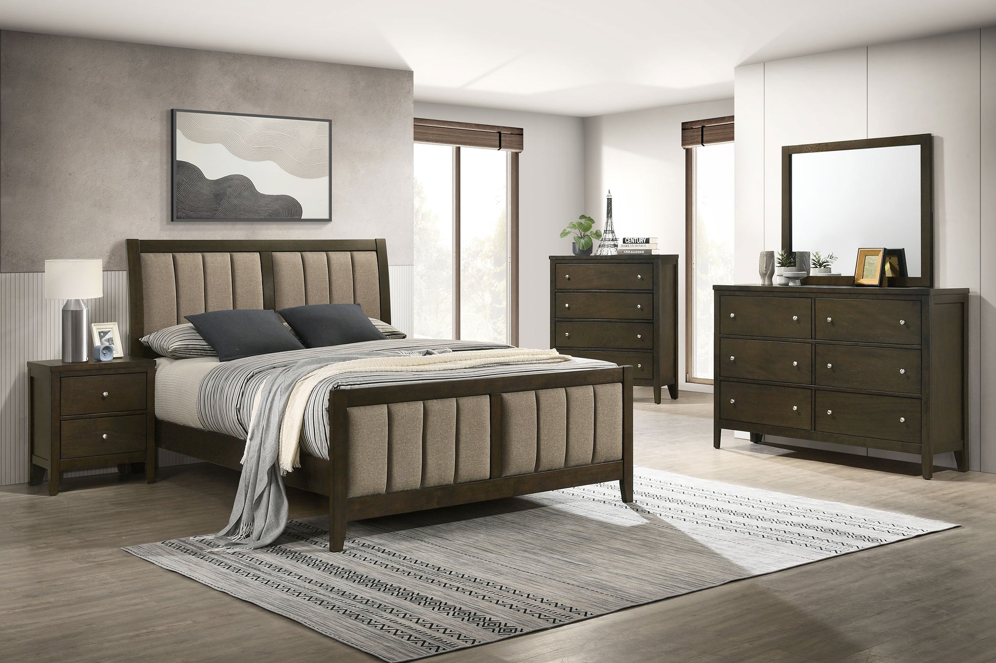 Wilkes 5-piece Eastern King Bedroom Set Dark Cocoa - Discount Furniture Connection