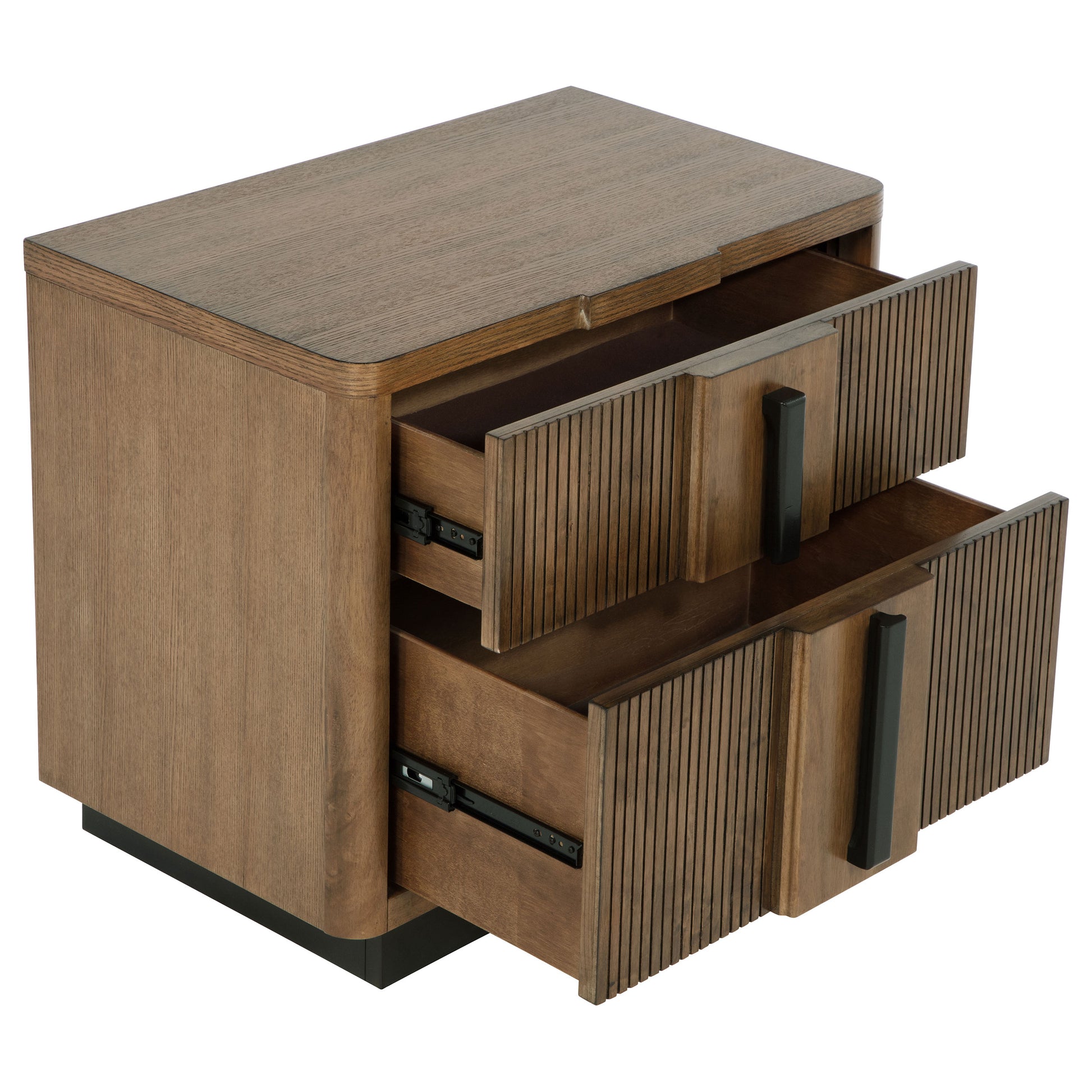 Terrace 2-drawer Nightstand Bedside Table Ash Brown - Discount Furniture Connection