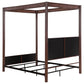 Zimmerlee 89-inch Metal Eastern King Canopy Bed Rust Brown - Discount Furniture Connection