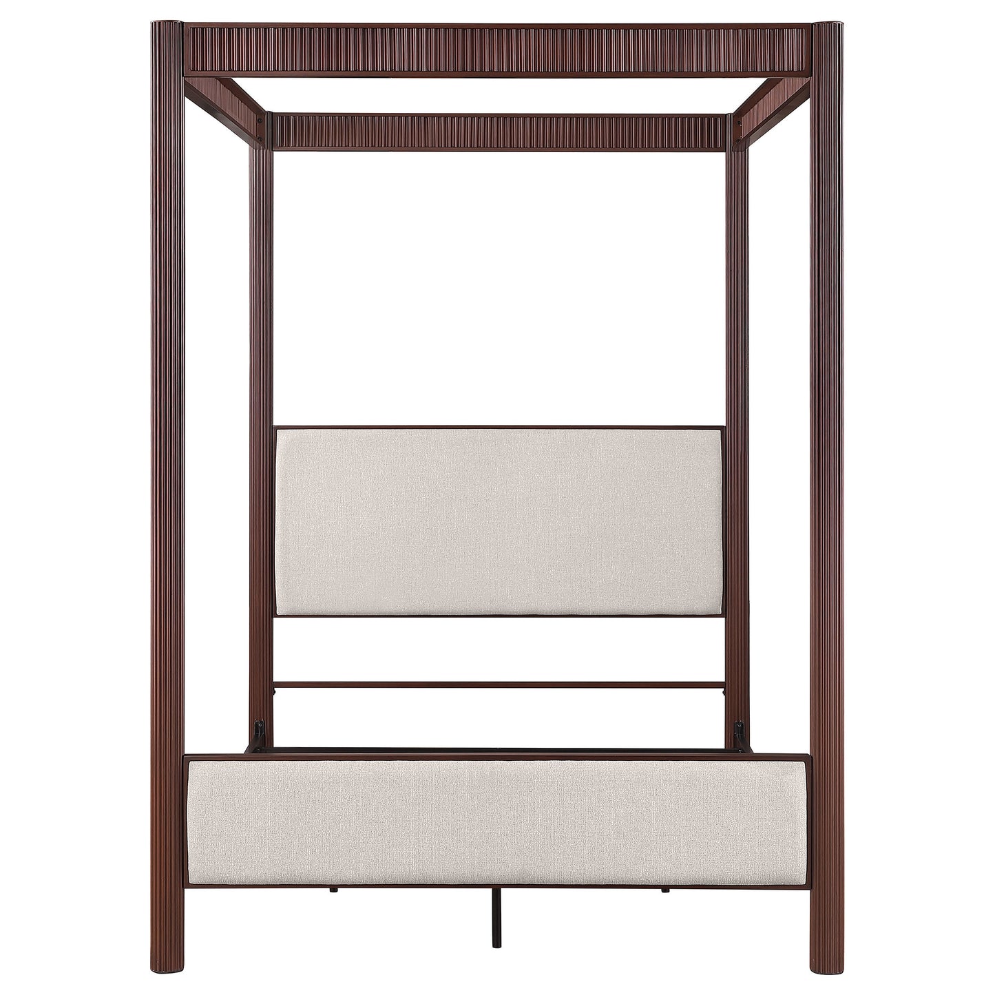Zimmerlee 89-inch Metal Eastern King Canopy Bed Rust Brown - Discount Furniture Connection