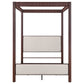Zimmerlee 89-inch Metal Eastern King Canopy Bed Rust Brown - Discount Furniture Connection