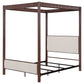 Zimmerlee 89-inch Metal Queen Canopy Bed Rust Brown - Discount Furniture Connection