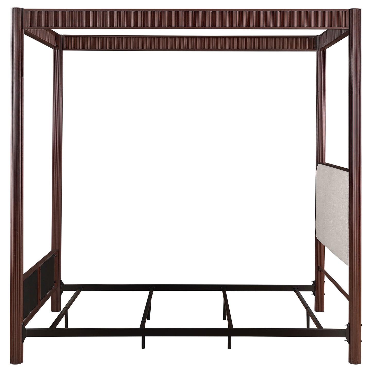 Zimmerlee 89-inch Metal Queen Canopy Bed Rust Brown - Discount Furniture Connection