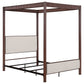 Zimmerlee 89-inch Metal Queen Canopy Bed Rust Brown - Discount Furniture Connection
