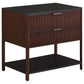 Zimmerlee 2-drawer Side Table with Shelf Rust Brown - Discount Furniture Connection