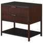 Zimmerlee 2-drawer Side Table with Shelf Rust Brown - Discount Furniture Connection