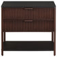 Zimmerlee 2-drawer Side Table with Shelf Rust Brown - Discount Furniture Connection
