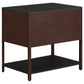 Zimmerlee 2-drawer Side Table with Shelf Rust Brown - Discount Furniture Connection