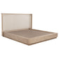 Kailani 52-inch Eastern King Wingback Bed Beige Oak - Discount Furniture Connection
