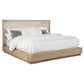 Kailani 52-inch Eastern King Wingback Bed Beige Oak - Discount Furniture Connection