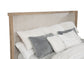 Kailani 52-inch Eastern King Wingback Bed Beige Oak - Discount Furniture Connection