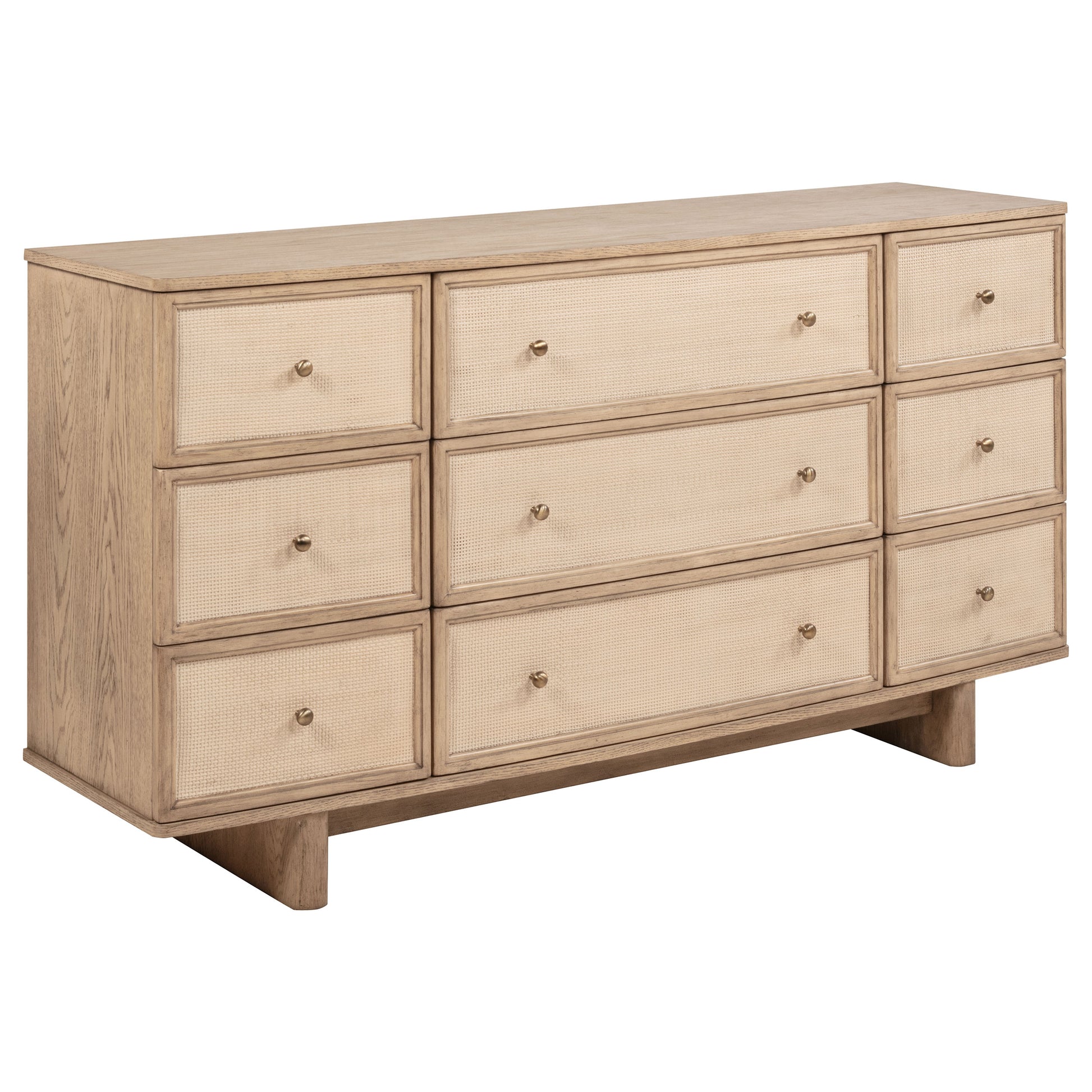 Kailani 9-drawer Dresser Cabinet Beige Oak - Discount Furniture Connection