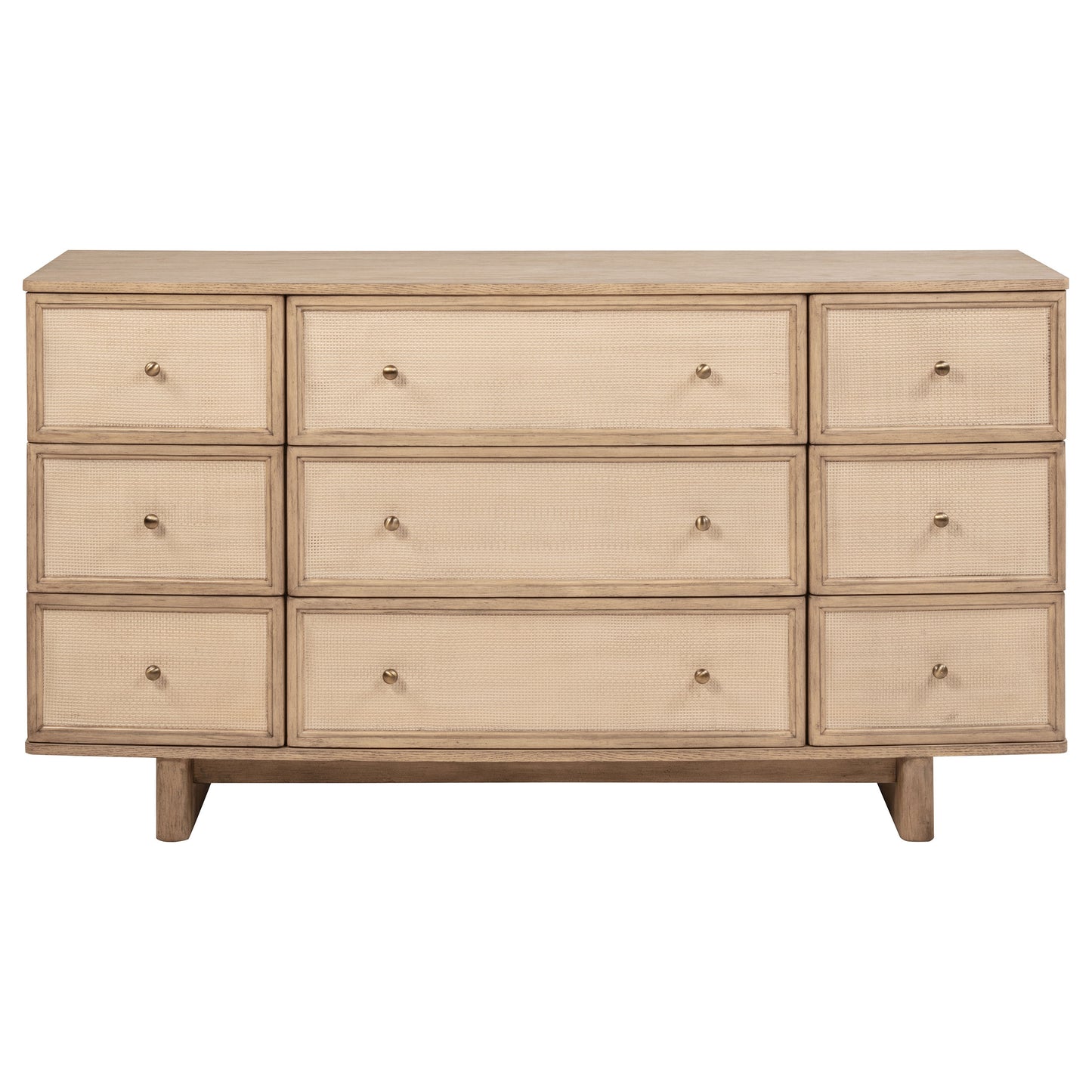 Kailani 9-drawer Dresser Cabinet Beige Oak - Discount Furniture Connection