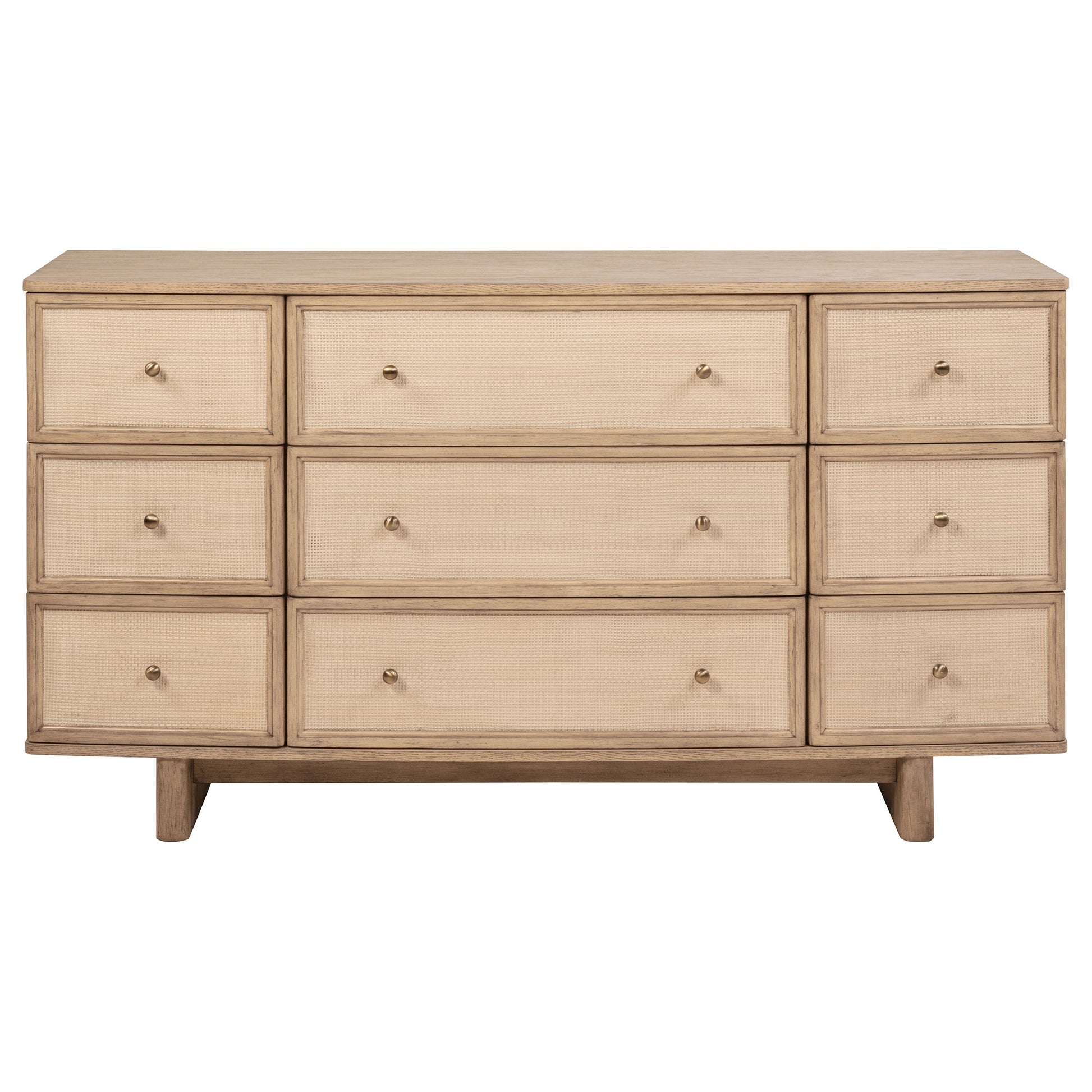 Kailani 9-drawer Dresser Cabinet Beige Oak - Discount Furniture Connection