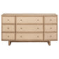 Kailani 9-drawer Dresser Cabinet Beige Oak - Discount Furniture Connection