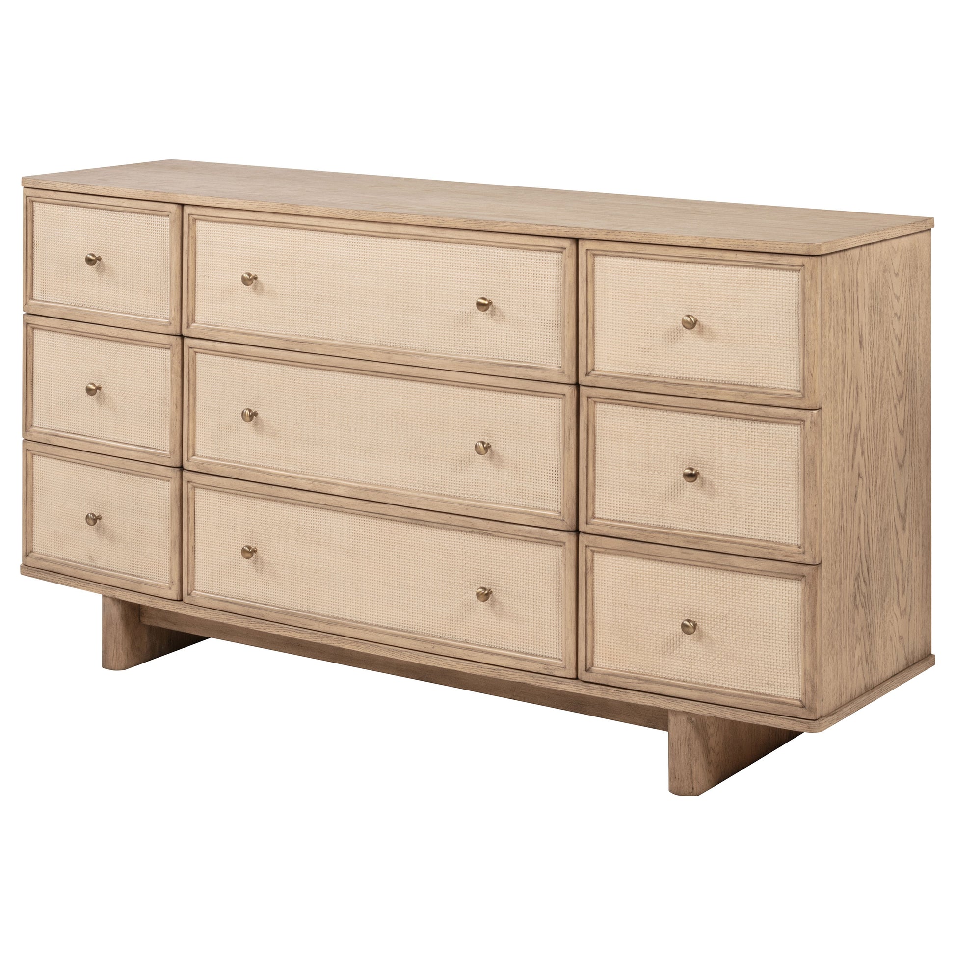 Kailani 9-drawer Dresser Cabinet Beige Oak - Discount Furniture Connection