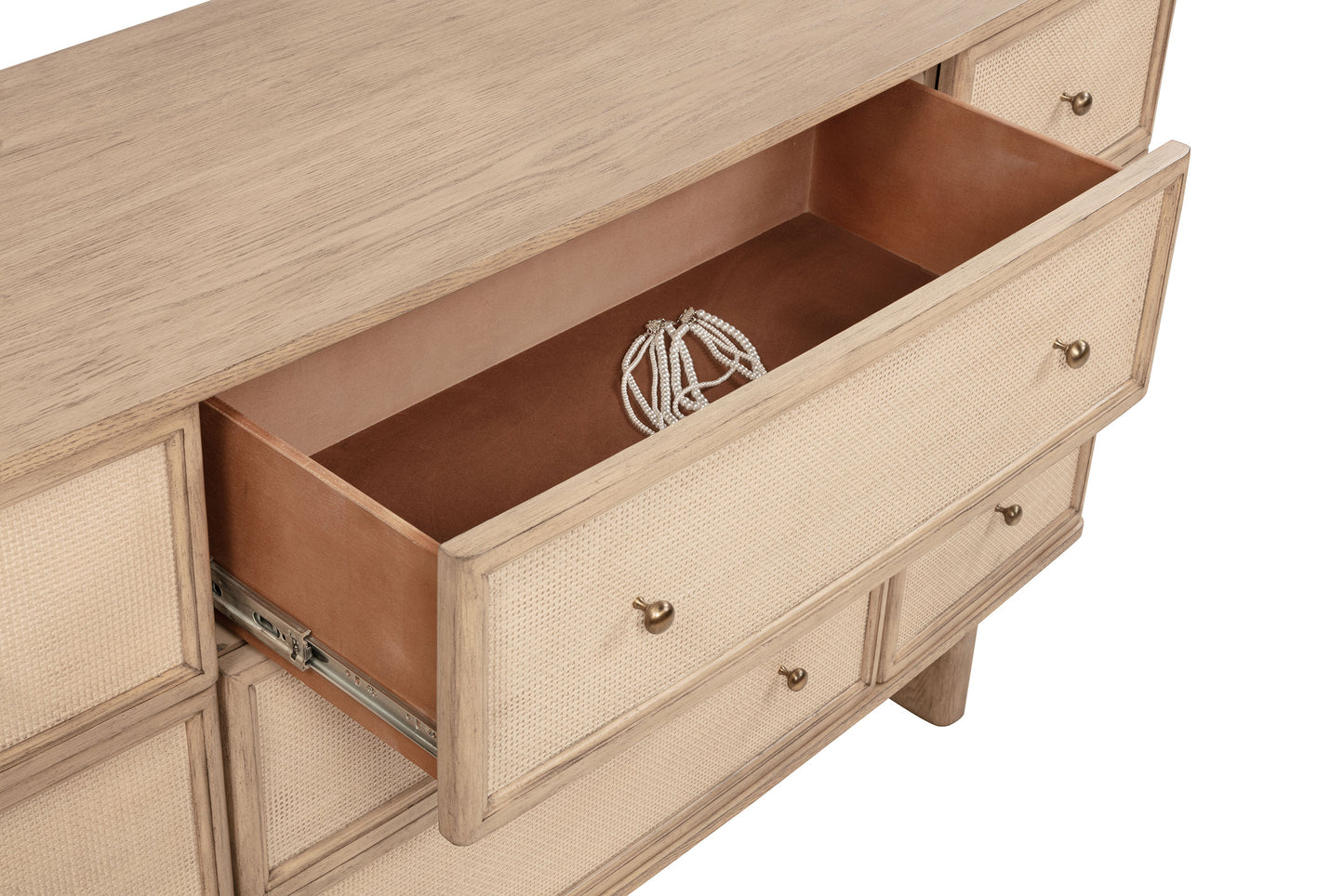 Kailani 9-drawer Dresser Cabinet Beige Oak - Discount Furniture Connection