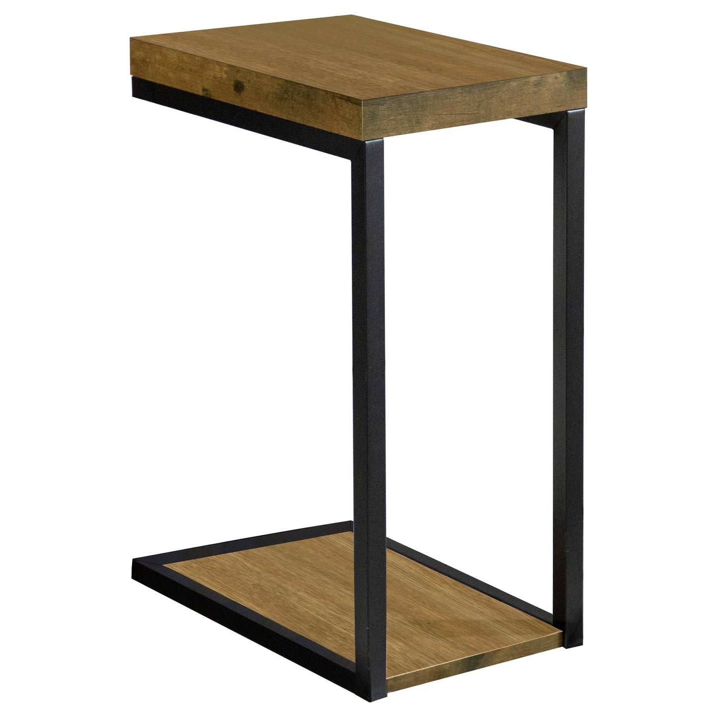 Beck Engineered Wood C-Shape Sofa Side Table Antique Nutmeg - Discount Furniture Connection