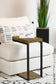 Beck Engineered Wood C-Shape Sofa Side Table Antique Nutmeg - Discount Furniture Connection