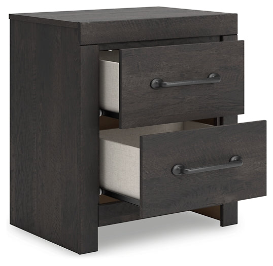 Hollivern Two Drawer Night Stand - Discount Furniture Connection