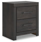Hollivern Two Drawer Night Stand - Discount Furniture Connection