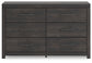 Hollivern Six Drawer Dresser - Discount Furniture Connection