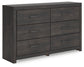 Hollivern Six Drawer Dresser - Discount Furniture Connection
