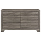 Wright 4-piece Eastern King Bedroom Set Brown Oak
